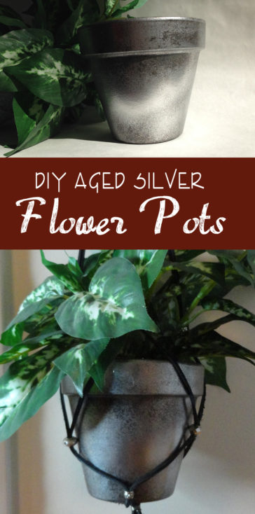 diy silver flower pots