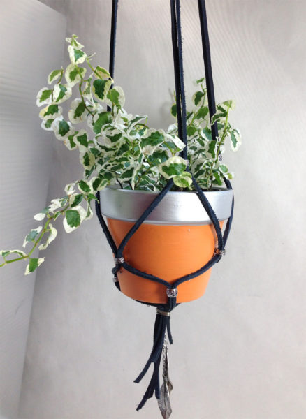 Hanging planters - painted flower pots