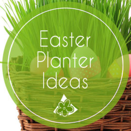 Easter Spring planters for porch decor, container gardens