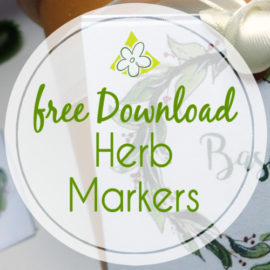 indoor herb garden markers - flower pot