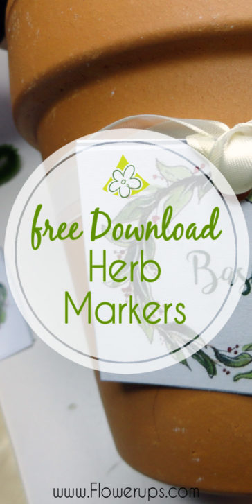 indoor herb garden markers - flower pot